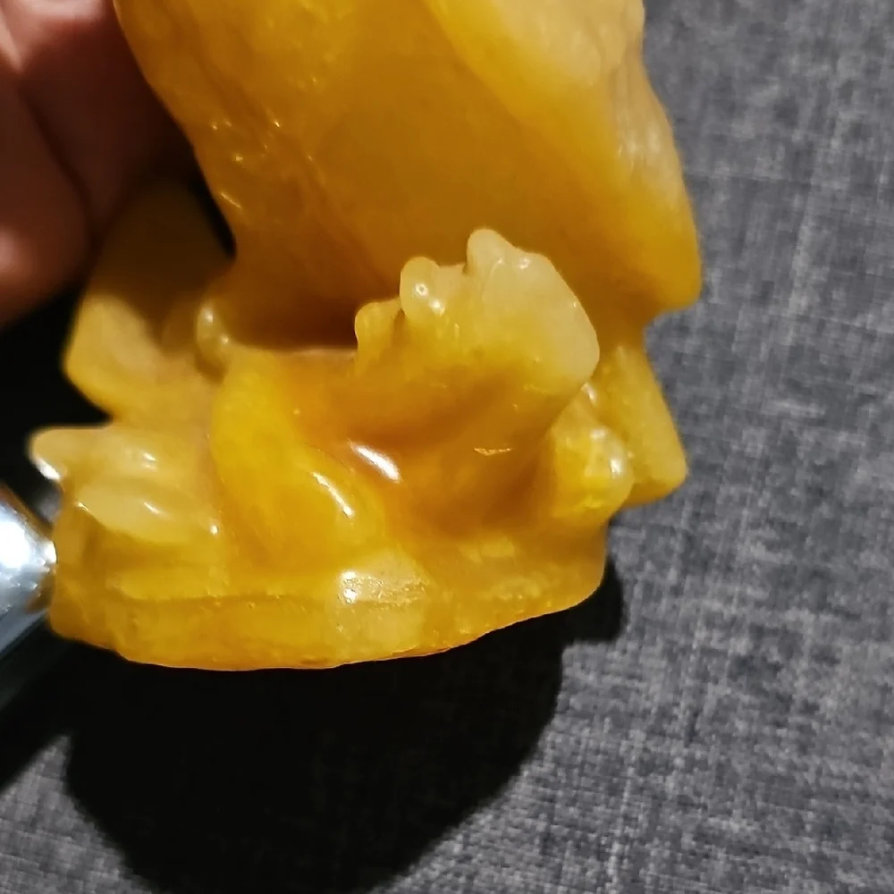 1970s Vintage Yellow Owl Candle With Eyes Never Used Home Decor Retro
